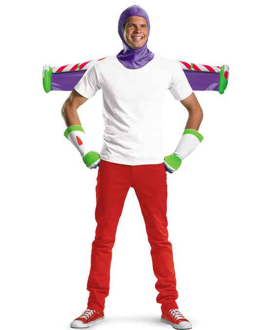 Disney mens Disguise Pixar Toy Story and Beyond Buzz Lightyear Adult Kit costume accessory sets White/Purple/Green/Red One Size US